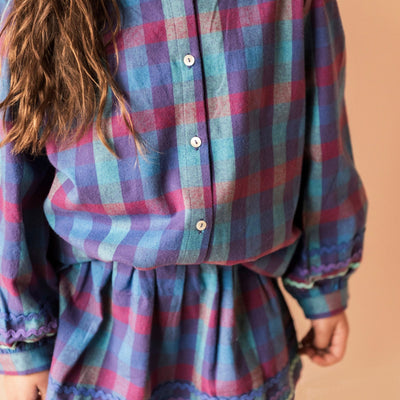 Jenest Jolie Blouse Purple Multi Check