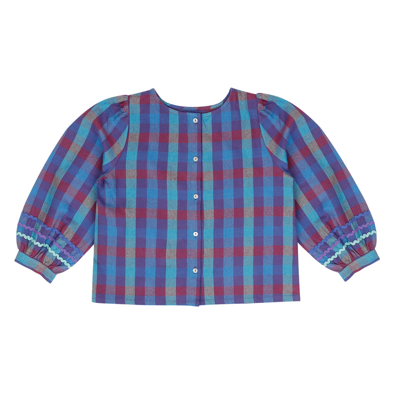 Jenest Jolie Blouse Purple Multi Check