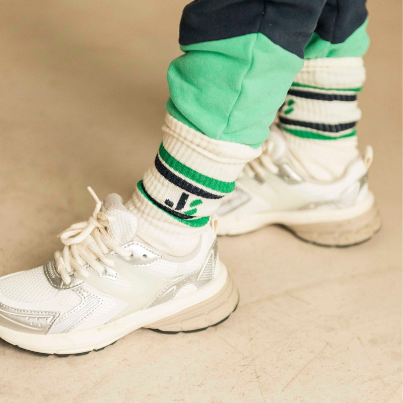 Jenest Teens J Sport Socks Off White Green Blue
