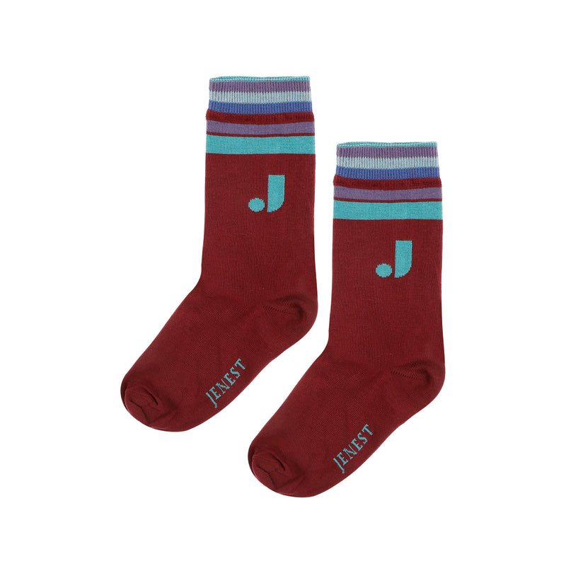 Jenest J Socks Cherry Bordeaux