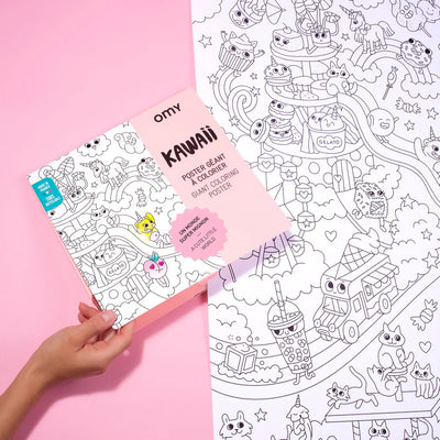 OMY XL Kleurposter Kawaii