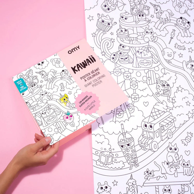 OMY XL Kleurposter Kawaii