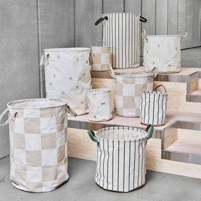 Oyoy Living Raita Laundry/Storage Basket Green/Offwhite