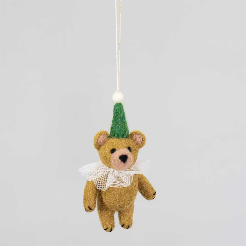 Afro Art Christmas Ornament Circus Bear