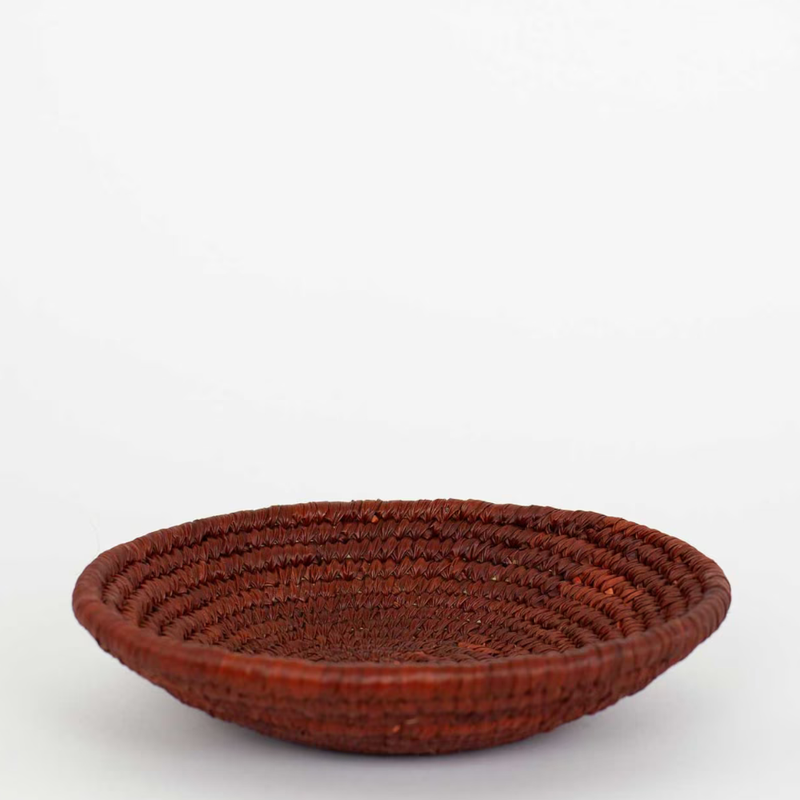 Afro Art Palm Color Small Bread Basket Brown