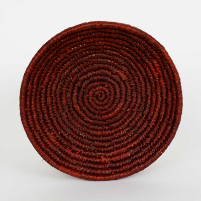 Afro Art Palm Color Small Bread Basket Brown