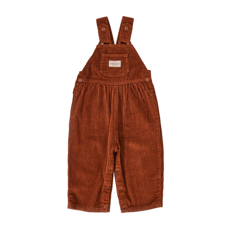 Goldie + Ace Sammy Corduroy Overalls Chocolate