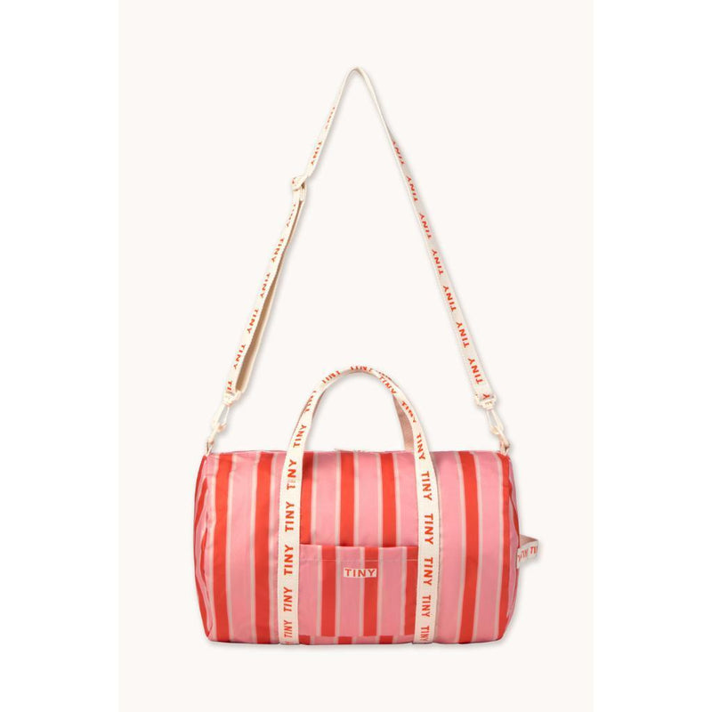 Tiny Cottons Stripes Duffle Bag Pink