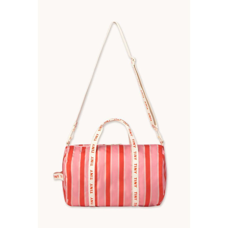 Tiny Cottons Stripes Duffle Bag Pink