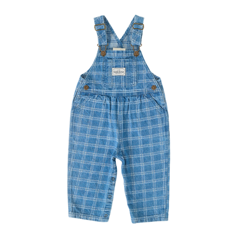 Goldie + Ace Austin Denim Check Overalls