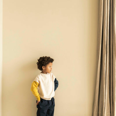 Jenest Lucky Bird Sweater Ecru Melange/ Gold/ Blue