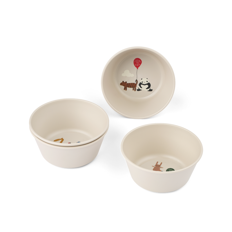 Liewood Cees Bowl 4-pack Around The World/Sandy