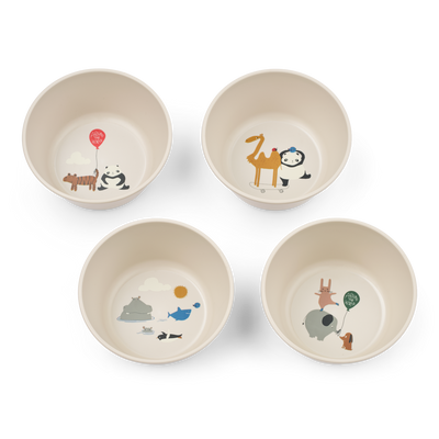 Liewood Cees Bowl 4-pack Around The World/Sandy