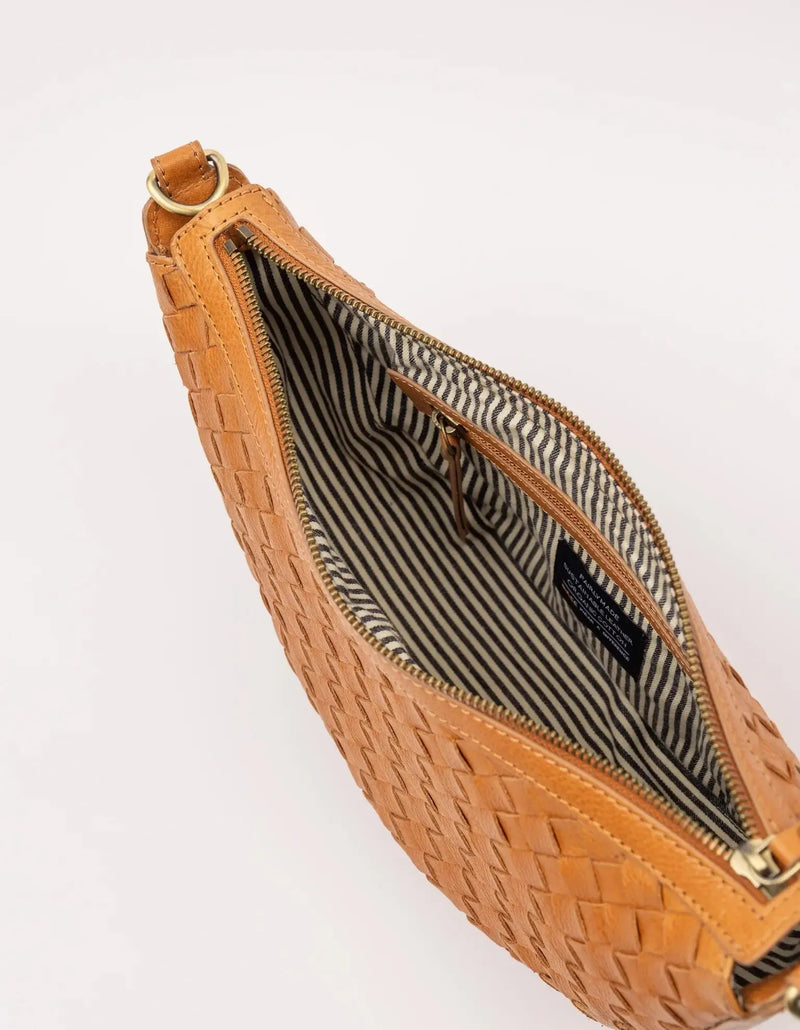 O My Bag Leo Wild Oak Woven Soft Grain Leather