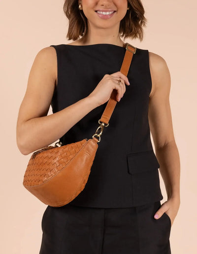 O My Bag Leo Wild Oak Woven Soft Grain Leather