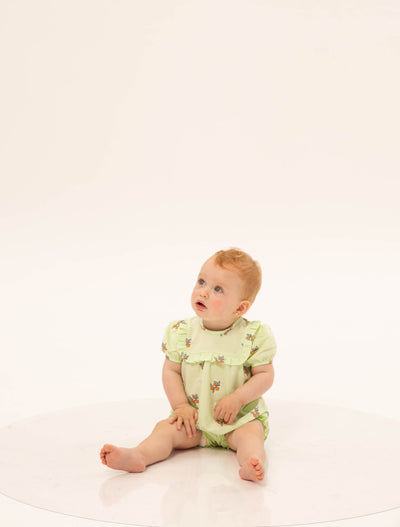 Wander & Wonder Baby Ruffle Set mint tangerine