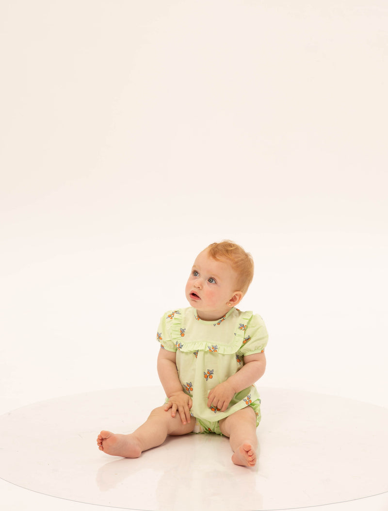 Wander & Wonder Baby Ruffle Set mint tangerine