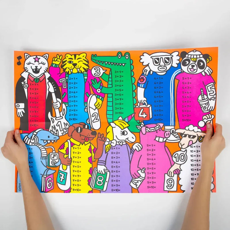 OMY Giant Educational Poster Multiplication School