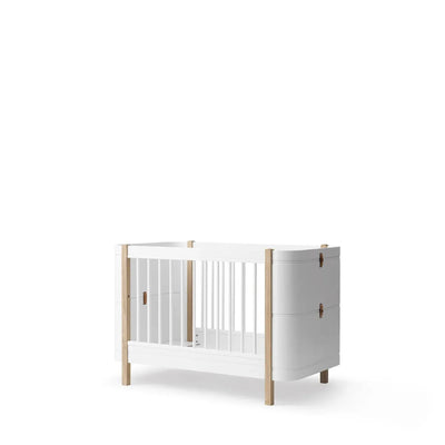 Oliver Furniture Wood Mini+ Cot bed 041425 incl. junior kit, White/oak