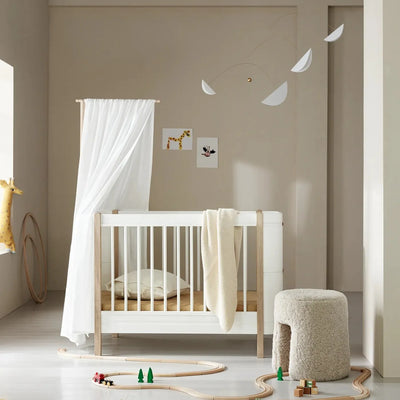 Oliver Furniture Wood Mini+ Cot bed 041425 incl. junior kit, White/oak