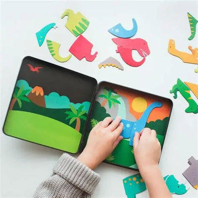 Petit Collage Magnetic Play Se On The Go Dinosaurus Koninkrijk