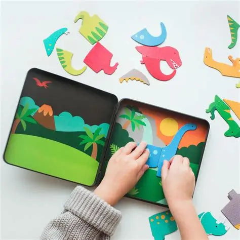 Petit Collage Magnetic Play Se On The Go Dinosaurus Koninkrijk