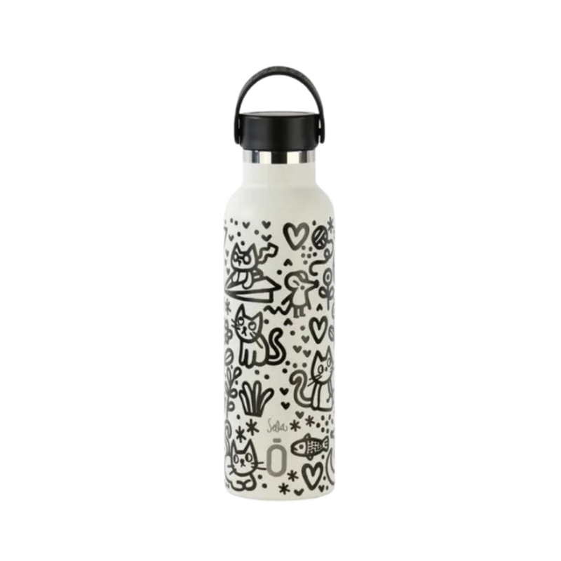 Runbott Thermal Bottle Carma Sala Doodle Nata (600ml)