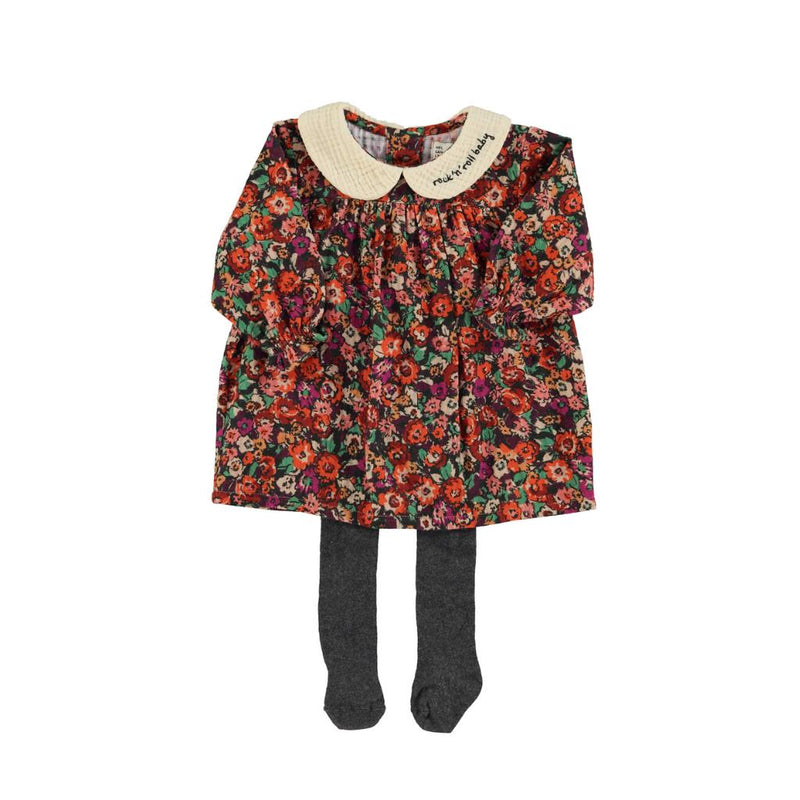 Piupiuchick Baby Dress Multicolor Flowers