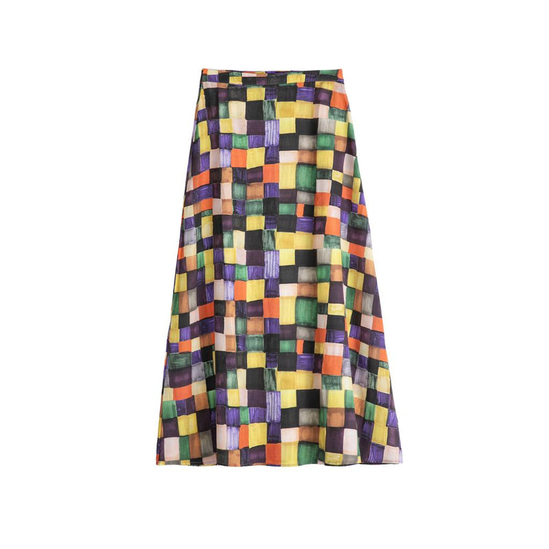 Bobo Choses ADULT Rainbow plaid patterns modal skirt