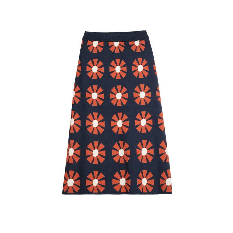 Bobo Choses ADULT Flower Jacquard Midi Knitted Skirt