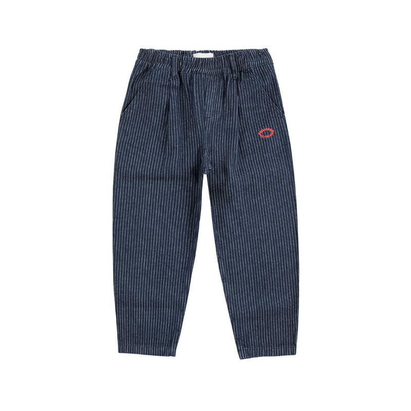 Bobo Choses Tic Tac Toe Denim Pants Navy Blue