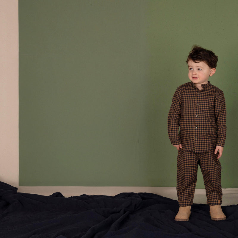 Nixnut Stic Pants Navy Checkered