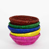 Afro Art Palm Color Mini Basket Blue