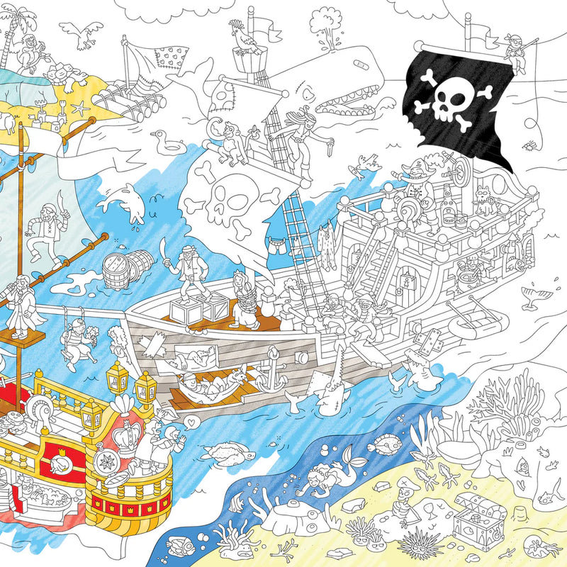 OMY XL Kleurposter Piraten