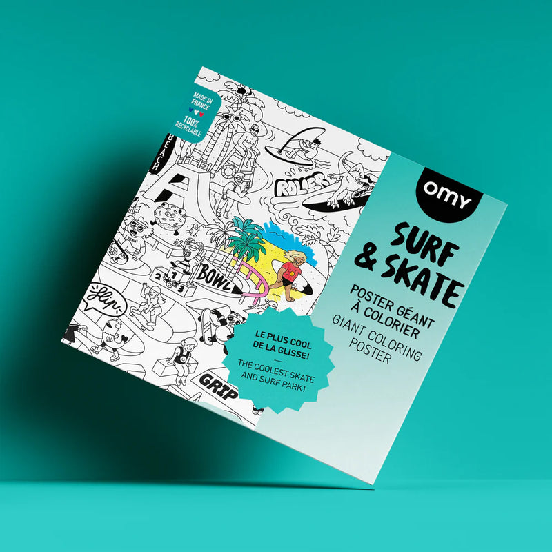 OMY Kleurposter Surf & Skate