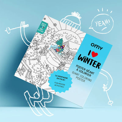 OMY XL Kleurposter I Love Winter