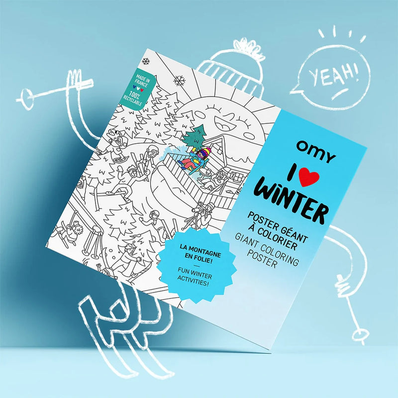 OMY XL Kleurposter I Love Winter