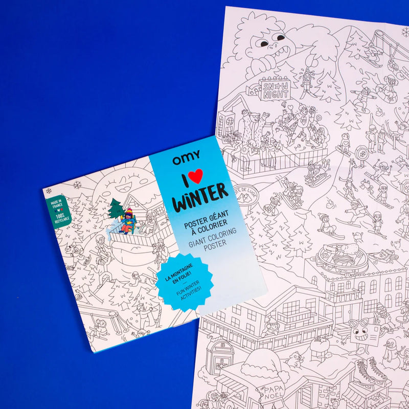 OMY XL Kleurposter I Love Winter