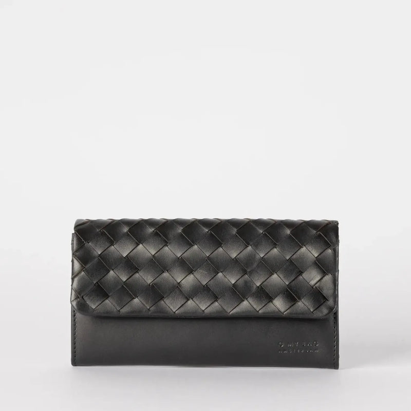 O My Bag Pau’s Pouch Black Woven Leather