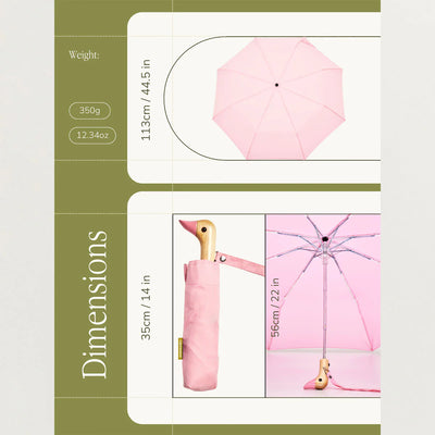 Compacte Eenden Paraplu Pink Original Duckhead