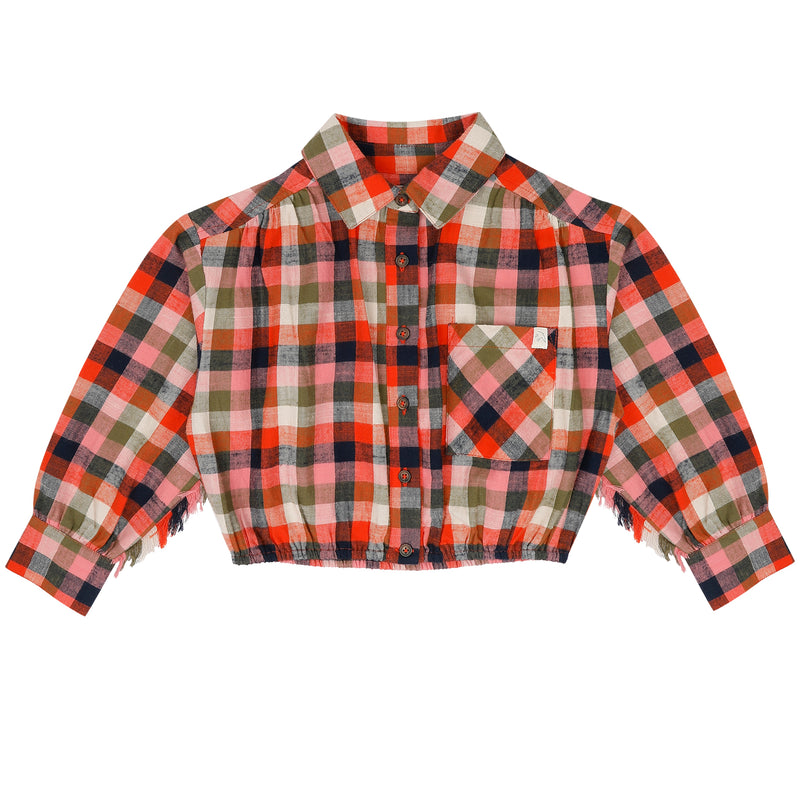 Jenest Riff Blouse Orange Multi Check