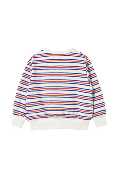Tiny Cottons Stripes Multicolor Sweatshirt Off-white