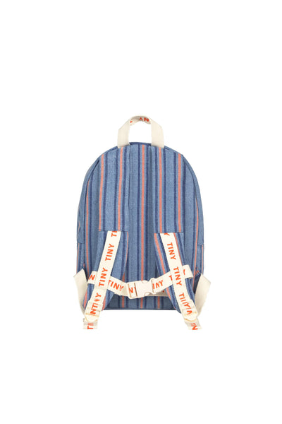 Tiny Cottons Stripes Denim Backpack Light Blue Denim