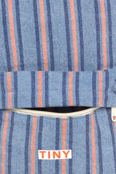 Tiny Cottons Stripes Denim Backpack Light Blue Denim