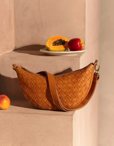 O My Bag Leo Wild Oak Woven Soft Grain Leather