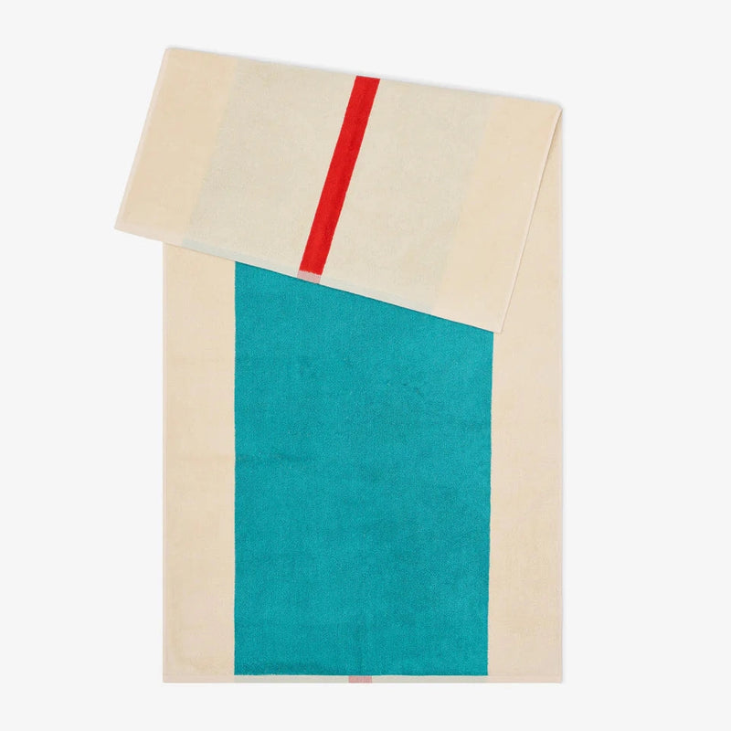 Suite702 Handdoek Red/Turquoise
