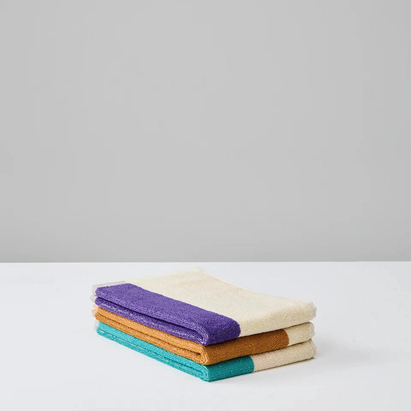 Suite702 Guest Towels Set Aqua/Fuchsia/Yellow