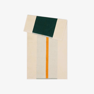 Suite702 Handdoek Dark Green/Orange