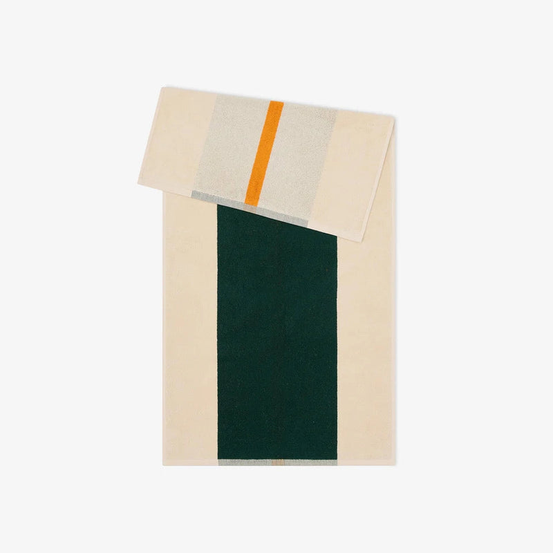 Suite702 Handdoek Dark Green/Orange