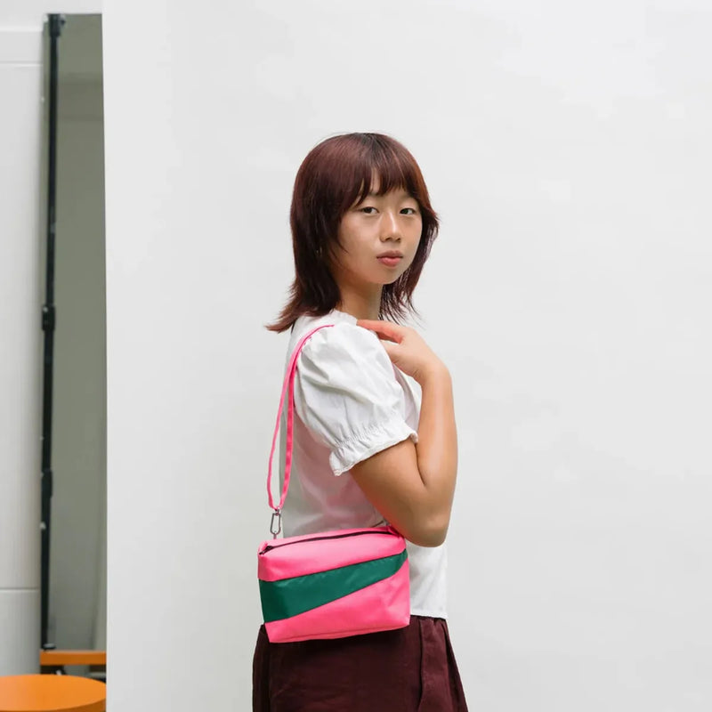 Susan Bijl The New Bum Bag Small Fluo Pink/Seaweed